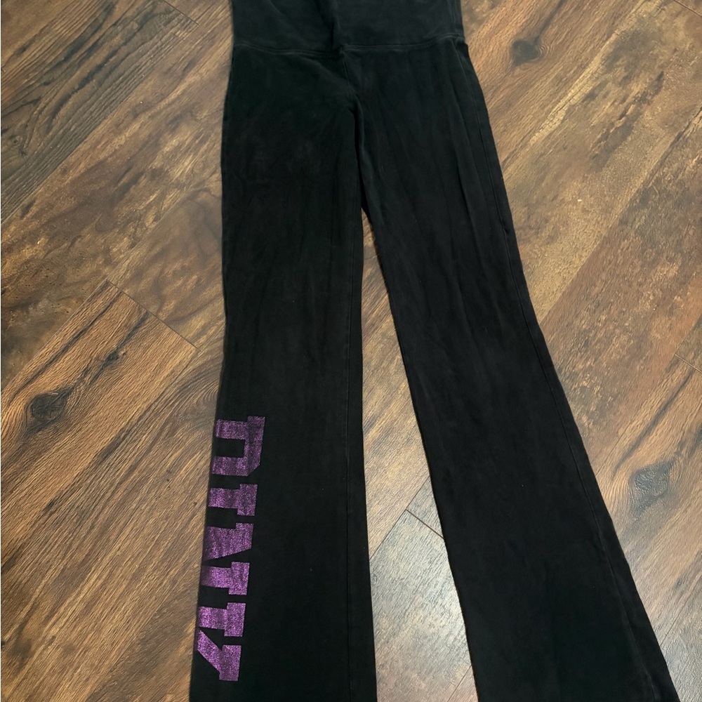 Y2K Victoria's Secret PINK VS Vintage Foldover Yoga Pants Flare Purple S